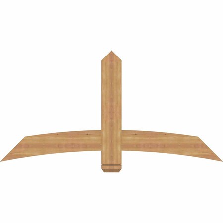 Ekena Millwork Bellingham Timber Gable Bracket, Western Red Cedar, 60"W x 30"H x 1 1/2"D x 5 1/2"F, 12/12 Pitch GBW060X30X0206BEL00SWR